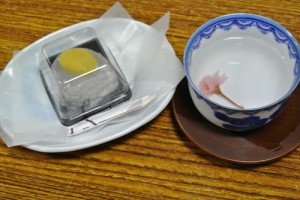 桜と和菓子